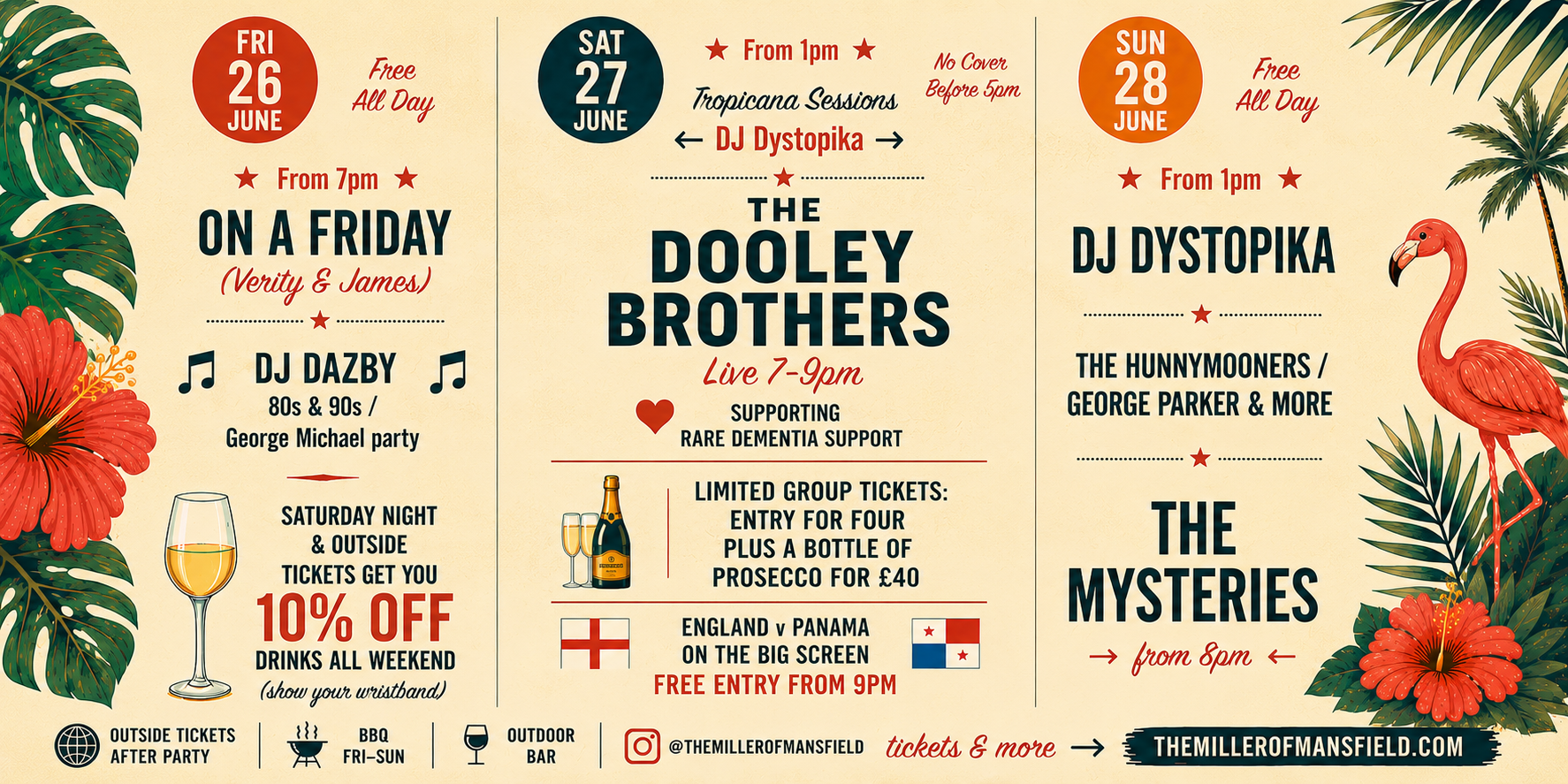 Pub Tropicana 2026 - Fri 26 to Sun 28 June, a weekend of live music